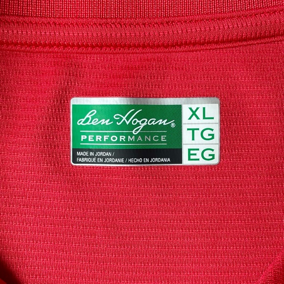 Ben Hogan Performance Stretch Fit Golf Polo Shirt Red - Men’s Size XL - Picture 5 of 5